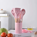 Pink 12PCS Silicone Kitchen Utensil Set Weeknd Shop Online
