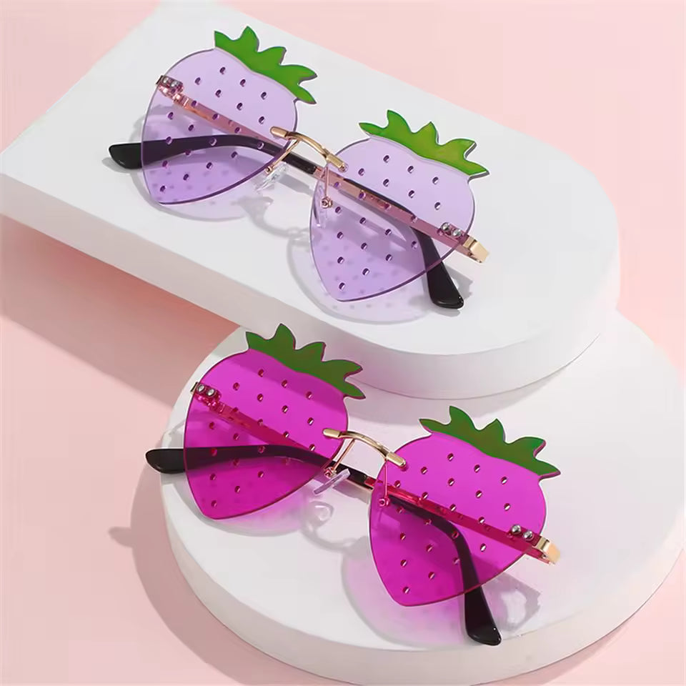 Strawberry Rimless Fashion Sunglasses