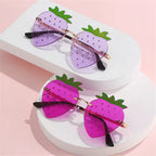 Strawberry Rimless Fashion Sunglasses