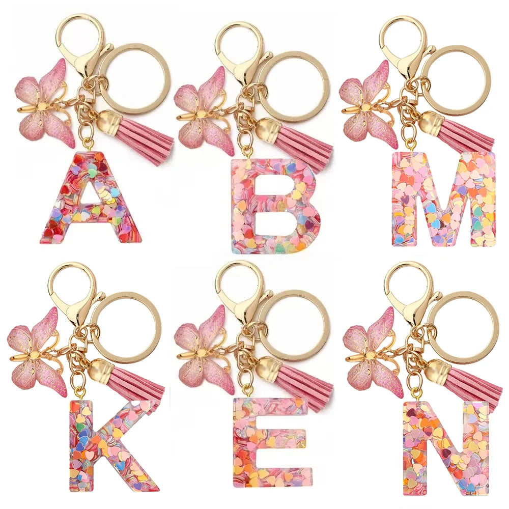 Summer Addition A-Z Letter Keychain