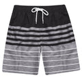 Men's Black Stripe Print Swimwear Trunks Weeknd Shop Online