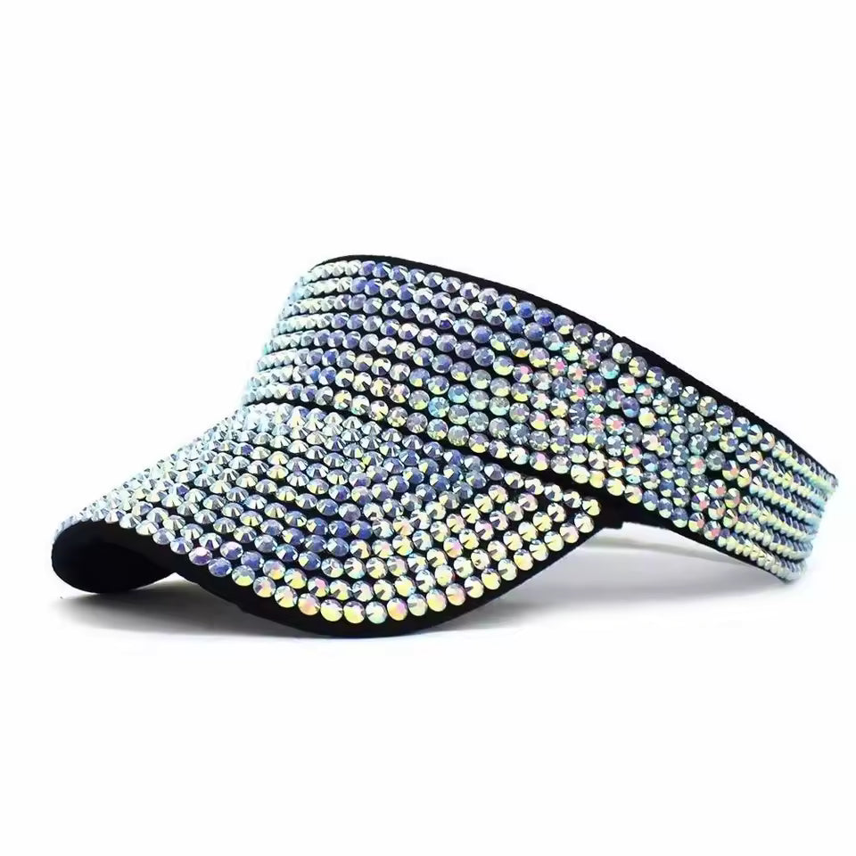 Rhinestone Visor Hat