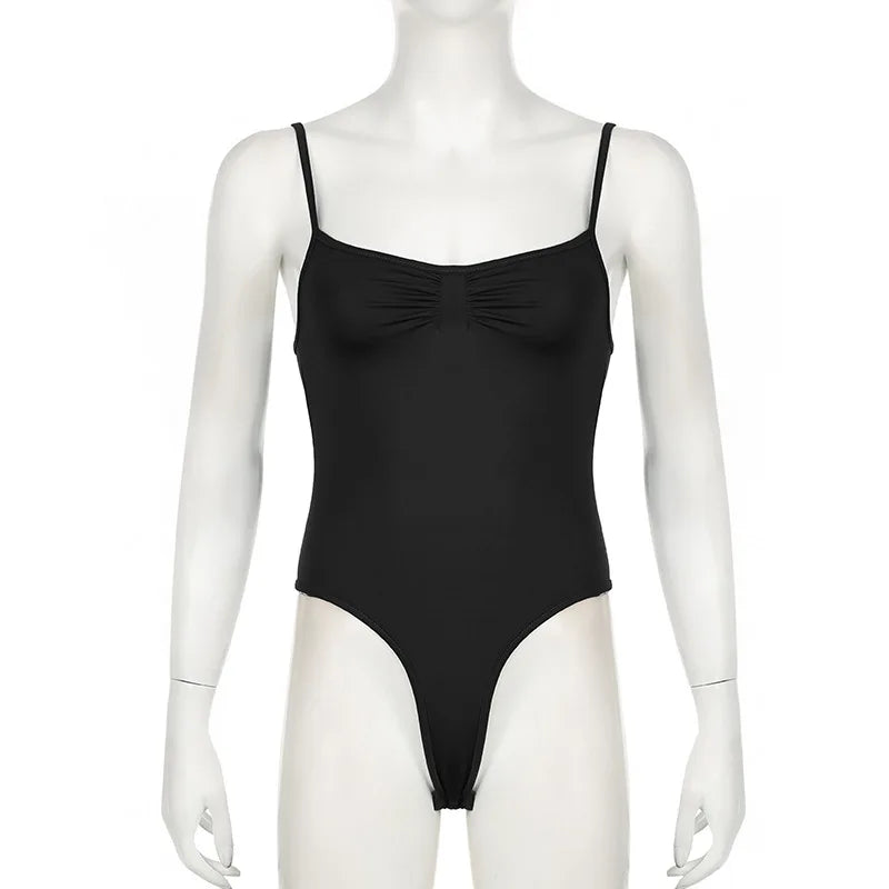 Sexy Spaghetti Strap Bodysuit