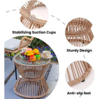 3 Piece Rattan Patio Bistro Set Weeknd Shop Online