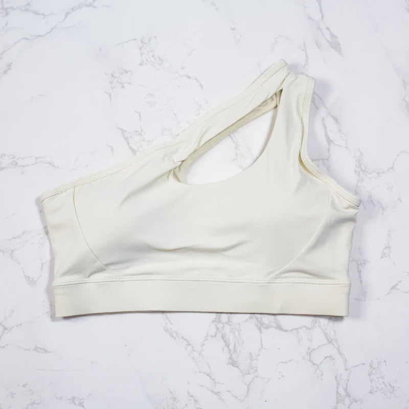 One-Shoulder Sports Bra – Asymmetrical Yoga & Fitness Top