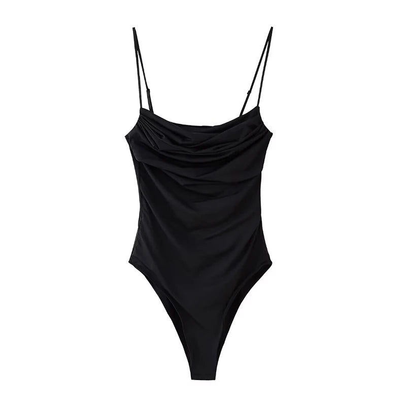 Classy Lady Dinner Thin Strap Bodysuit