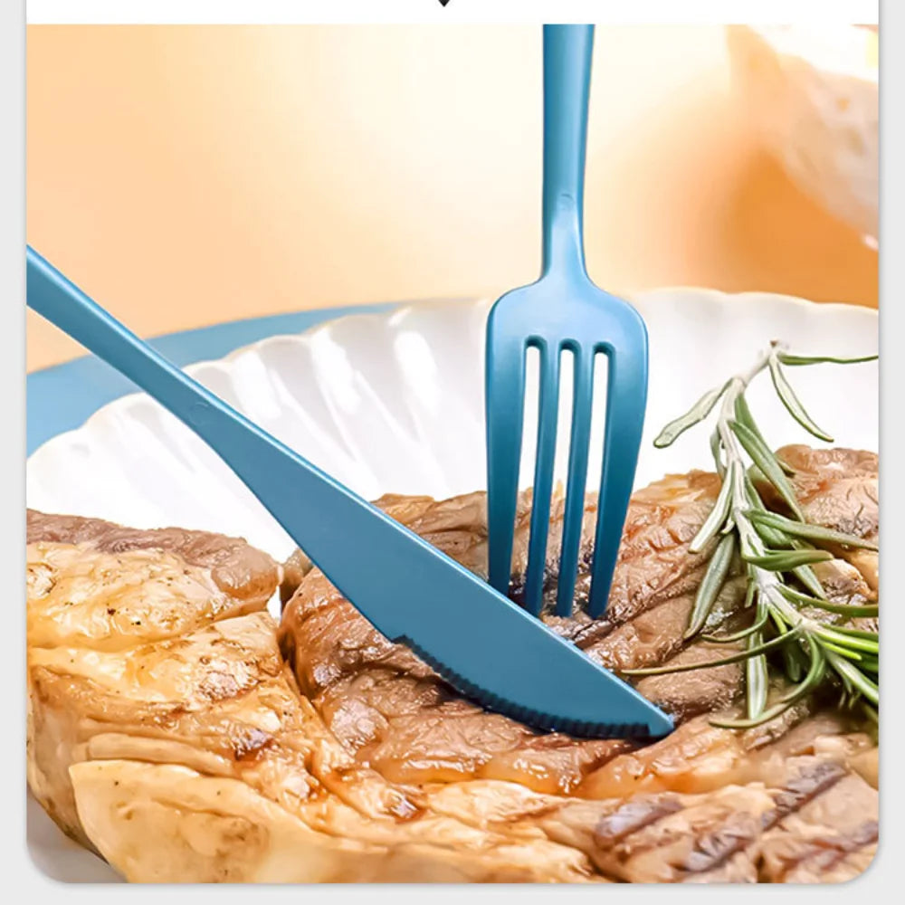 4-Piece Wheat Straw Travel Cutlery Set