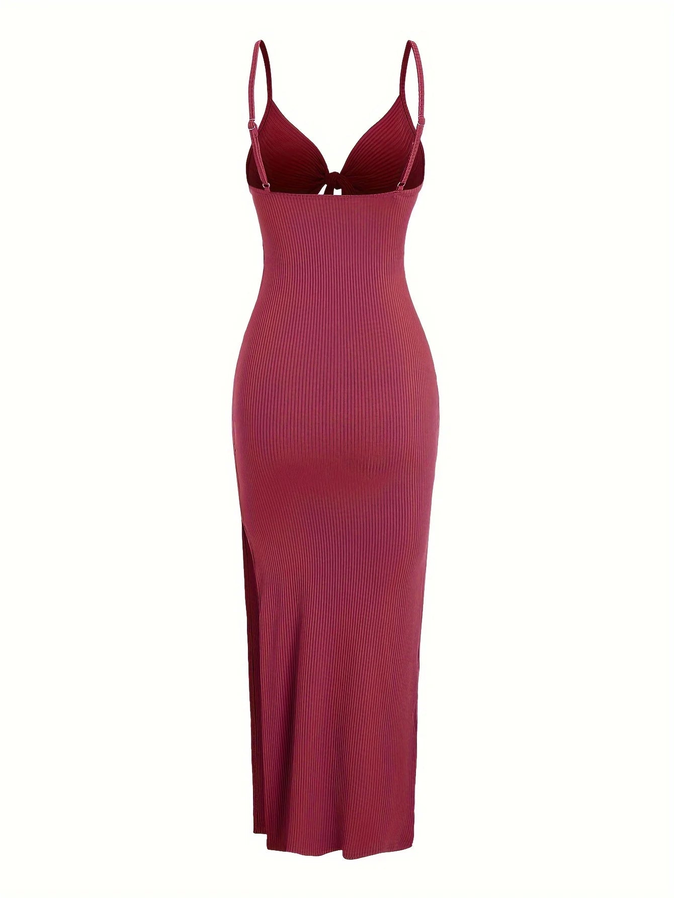 Cristi Knit Front Tie Spaghetti Strap Dress
