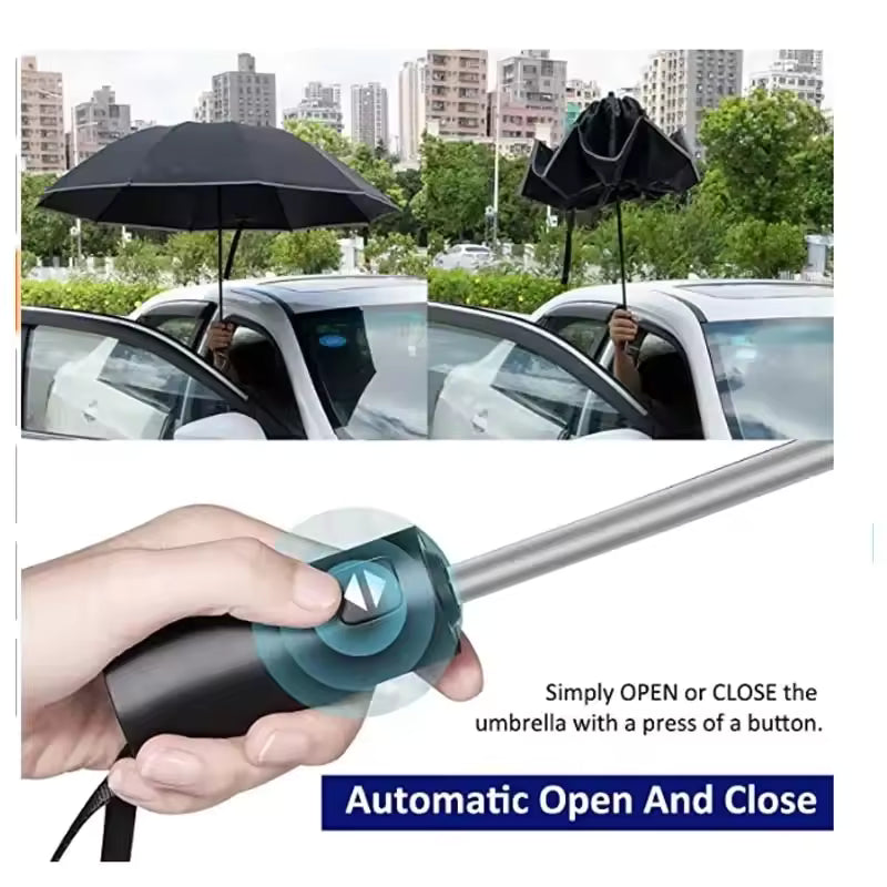 Automatic Open Large Compact Reverse Umbrella for Rain