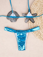 Shiny Sequin Shell Starfish Bikini Set