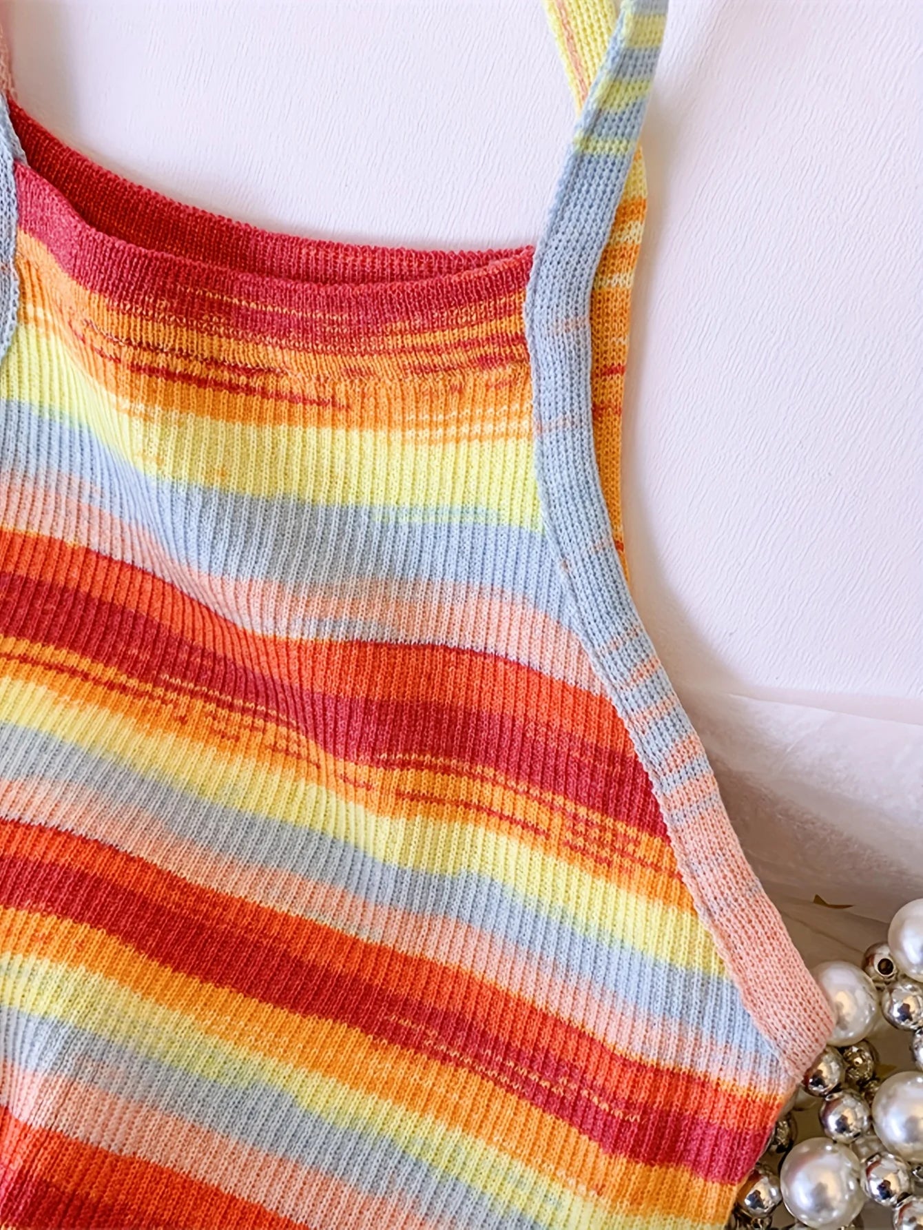 Summer Fun Ribbed Knit Cami Top