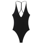 Slim Fit Halter High Cut Bodysuit