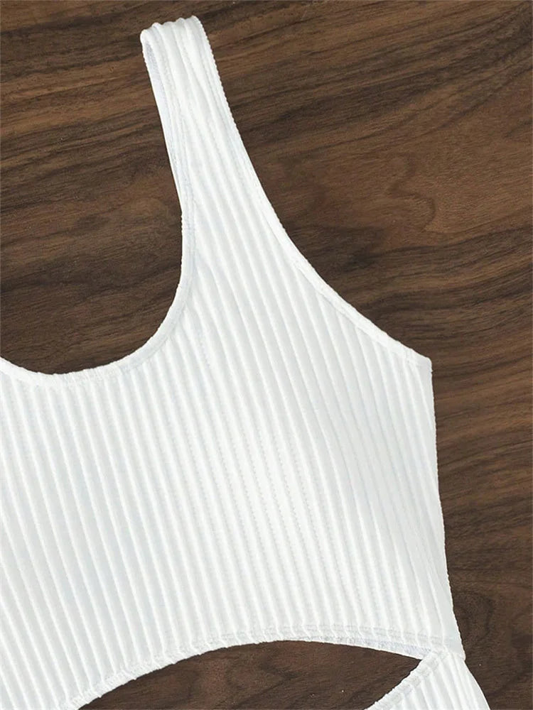 Bailey White Cutout Monokini Swimsuit