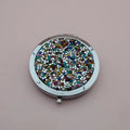Rhinestone Compact Round Folding Mirror Weeknd Shop Online