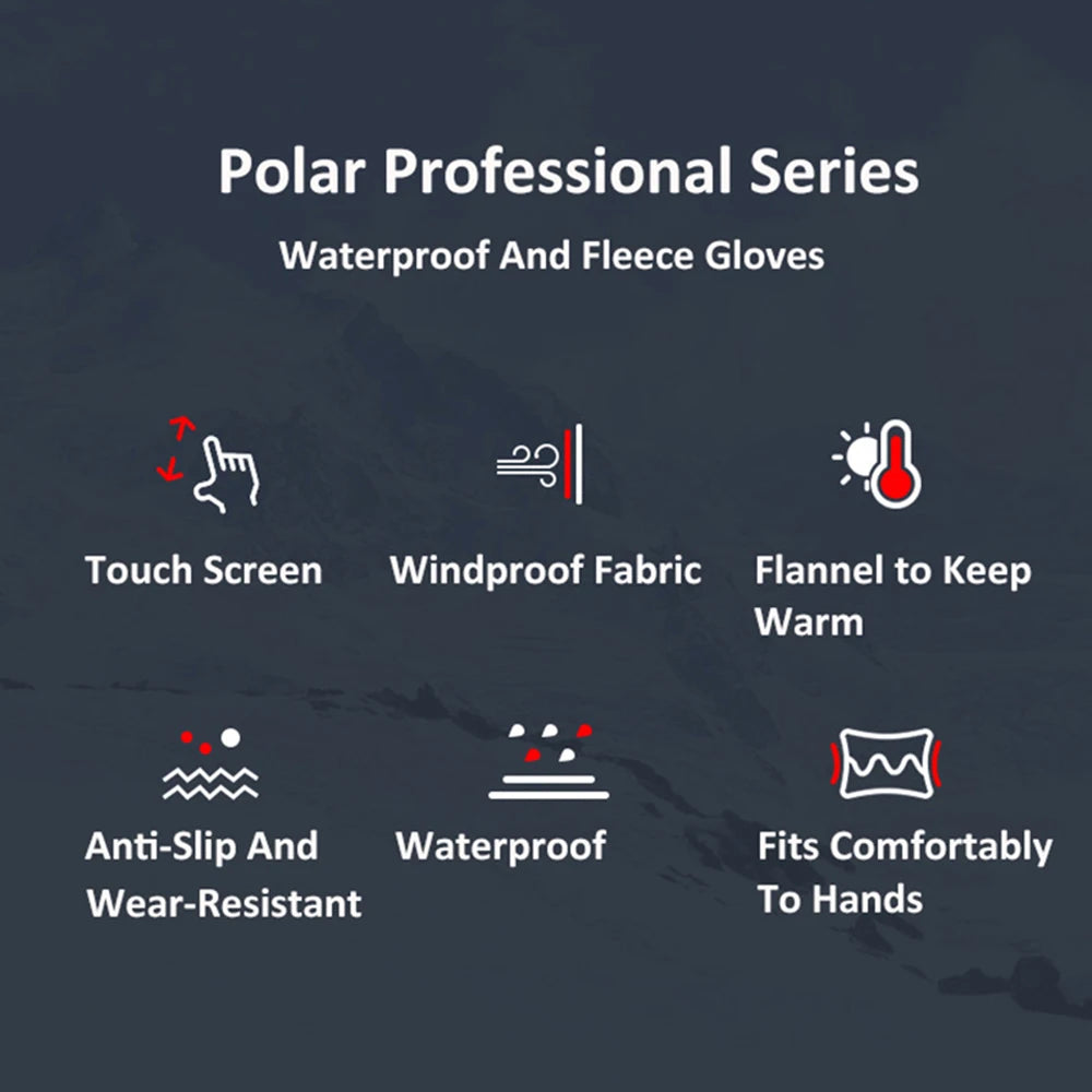 Touchscreen Warm Gloves – Waterproof & Windproof Winter Gloves for Cycling, Driving, Motorcycle, and Outdoor Activities