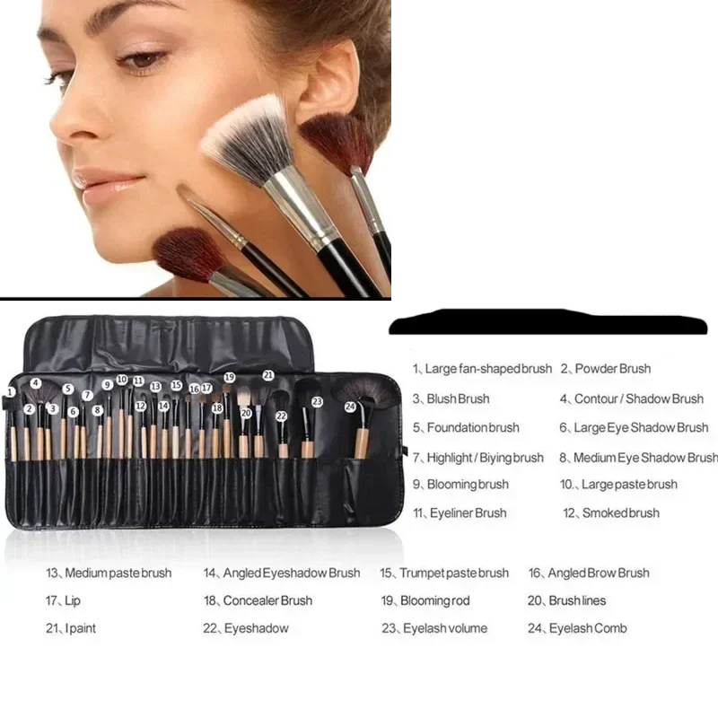 24 pcs Makeup Brush Sets Cosmetics Brushes