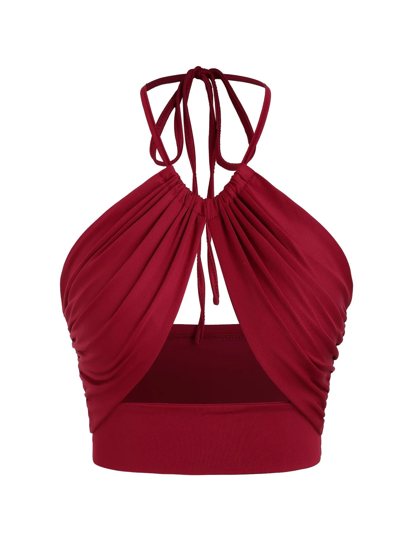 Philly Ruched Halter Crop Top