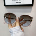 "Most Wanted" Women's Cateye Rimless Sunglasses Weekend Shade Sunglasses
