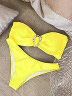 Kelce Chic Black Bandeau Bikini Set