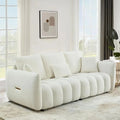 Modern Comfy Deep-Seat Teddy Cloud Sofa – Upholstered 3-Seater Bouclé Couch Weeknd Shop Online