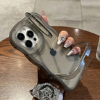 2-in-1 Folding Stand Wave Clear Phone Case
