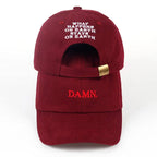 “DAMN” Embroidered Dad Hat – Unisex Hip Hop Snapback