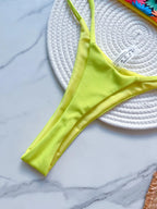 Flowers Printed Mini Thong High-Cut Bikini Set Weeknd Shop Online