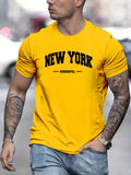 Men’s 100% Pure Cotton Oversized T-Shirt – New York Cheerful Print Weekend Shop
