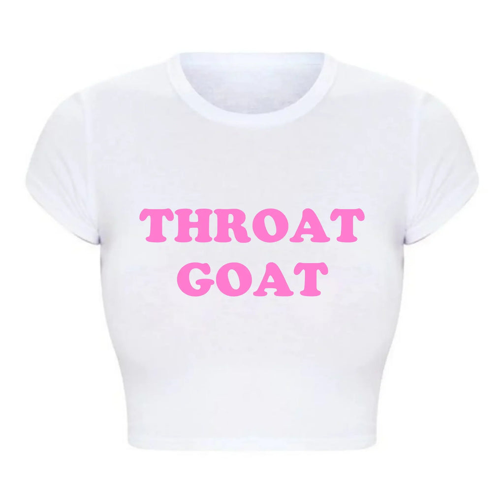 Throat Goat Crop Top – Sexy Graphic Tee for Bold Fashionistas