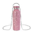 Luxurious Diamond Thermos Bottle with Chain