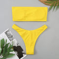 Yellow Brazilian Bandeau Swimsuit Weeknd Shop Online