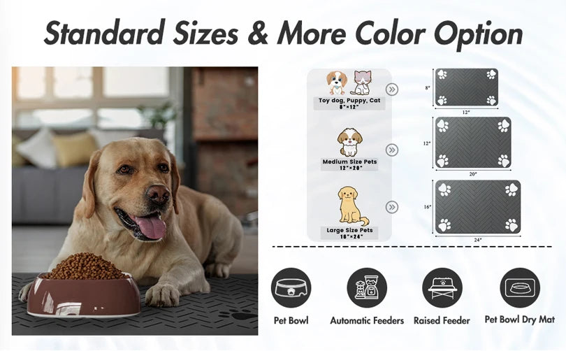 Pet Feeding Mat-Absorbent Pet Placemat