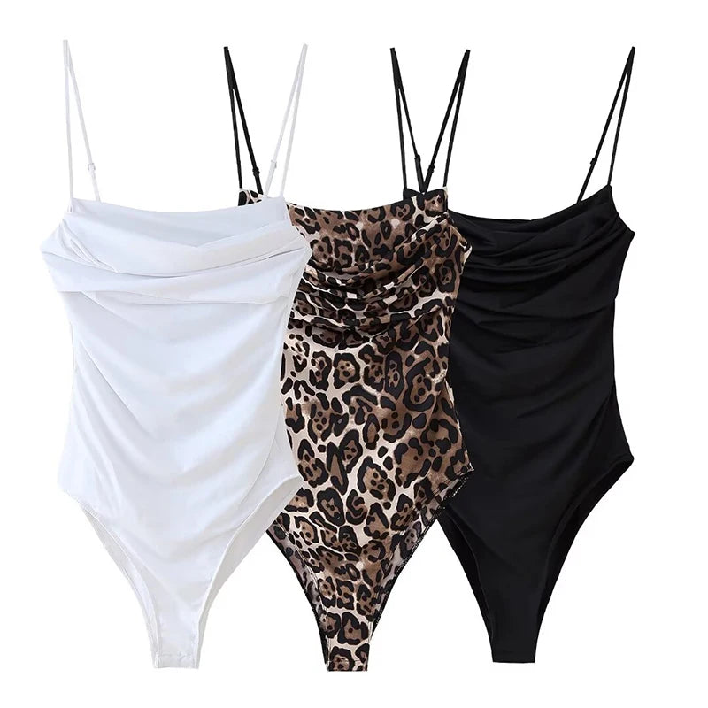 Classy Lady Dinner Thin Strap Bodysuit