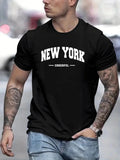 Men’s 100% Pure Cotton Oversized T-Shirt – New York Cheerful Print Weekend Shop