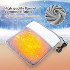 Winter USB Charging Electric Foot Heating Pad – Soft Plush Washable Foot Warmer Heater