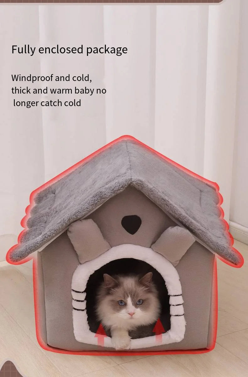All-Season Small Comfort Pet House Bed