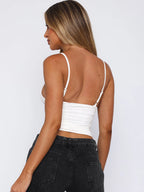 Ruched Bodycon Camisole  Halter Top