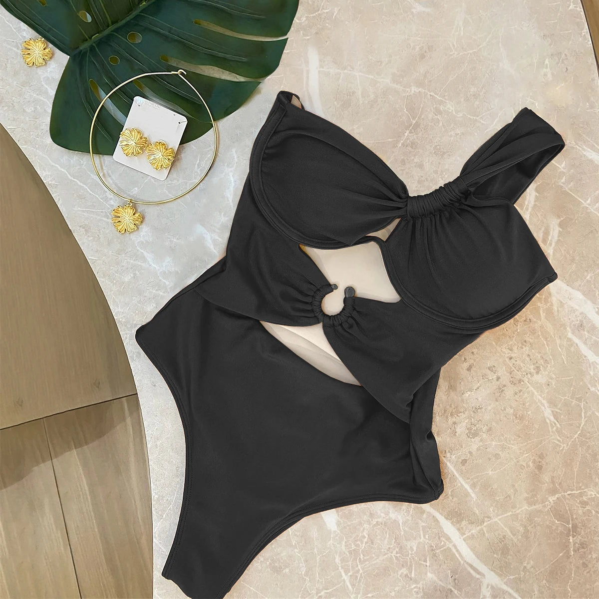 One Shoulder Swimsuit Women Swimwear