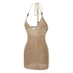 Yula Backless Halter Mini Dress