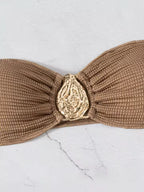 Tiffany Brown Sexy Bandeau Bikini Set