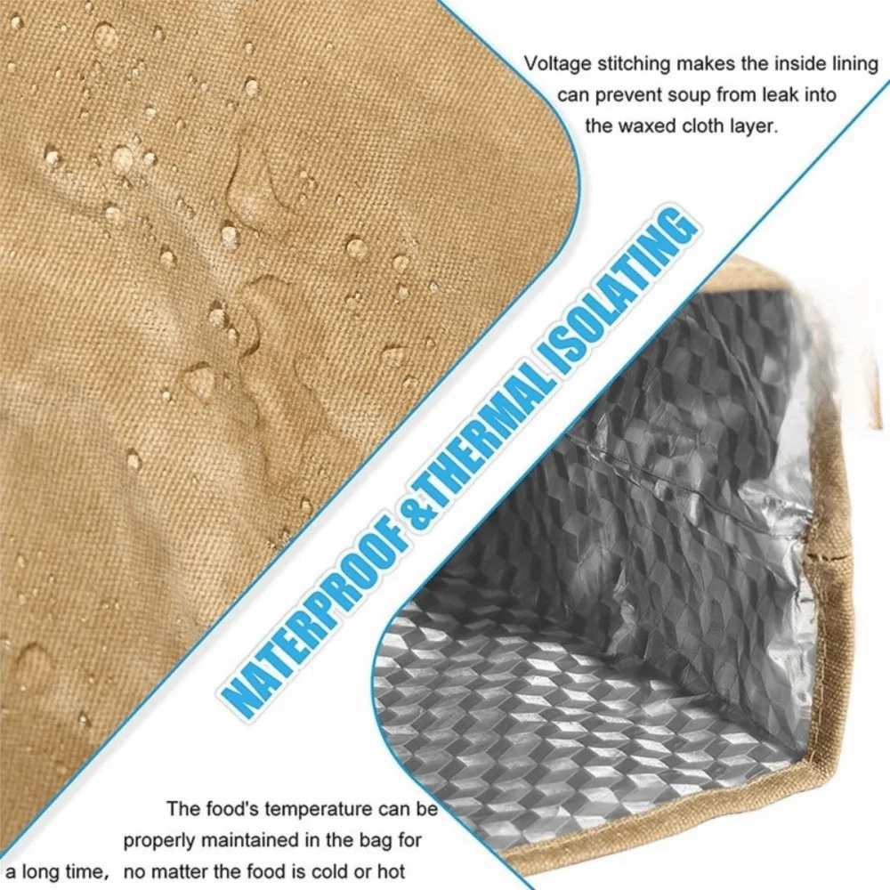 Brown Paper Style insulated Lunch Bag