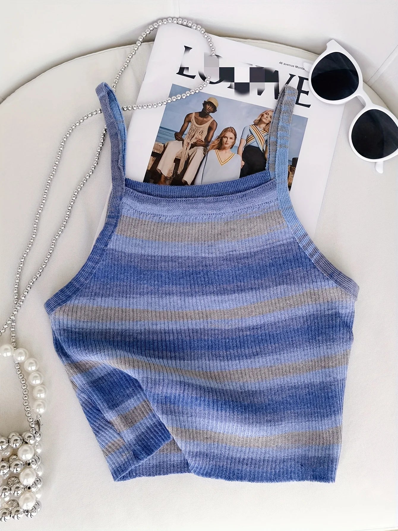 Summer Fun Ribbed Knit Cami Top