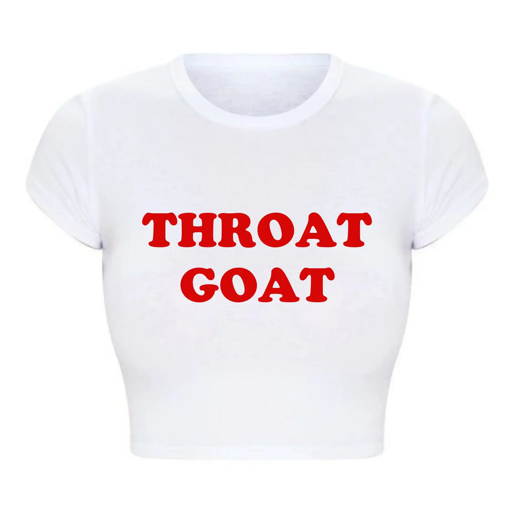 Throat Goat Crop Top – Sexy Graphic Tee for Bold Fashionistas
