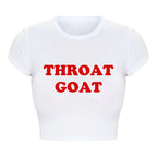 Throat Goat Crop Top – Sexy Graphic Tee for Bold Fashionistas