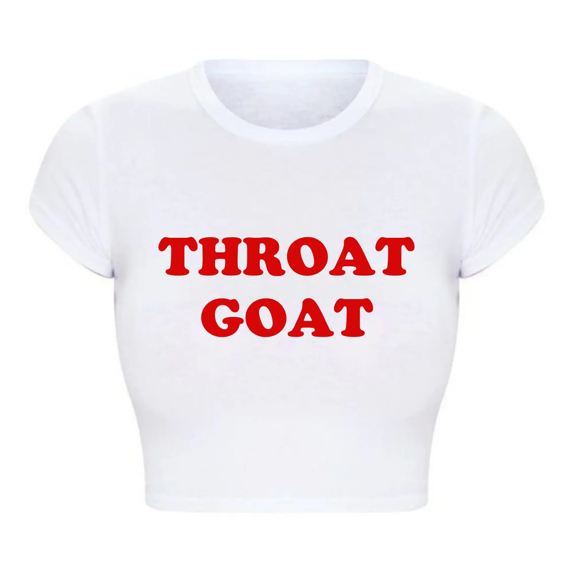 Throat Goat Crop Top – Sexy Graphic Tee for Bold Fashionistas