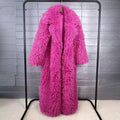 "Cant Fix Me" Long Wool Faux Fur Coat