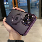 Luxury Magnetic MagSafe Wireless Charging Plating Clear Case