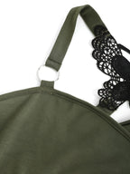 Women's Butterfly Suspender Pleated Top