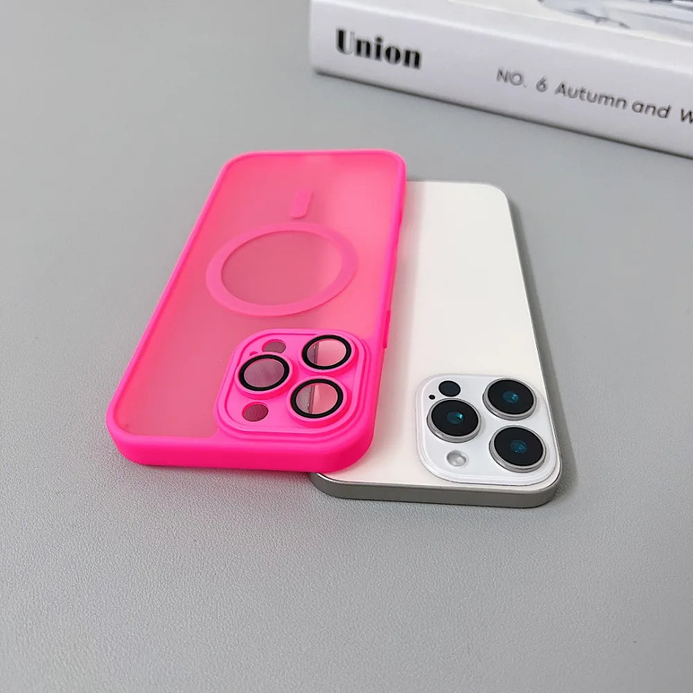 Magnetic Luxury Matte Translucent Armor Shockproof Case