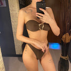 Kelce Chic Black Bandeau Bikini Set